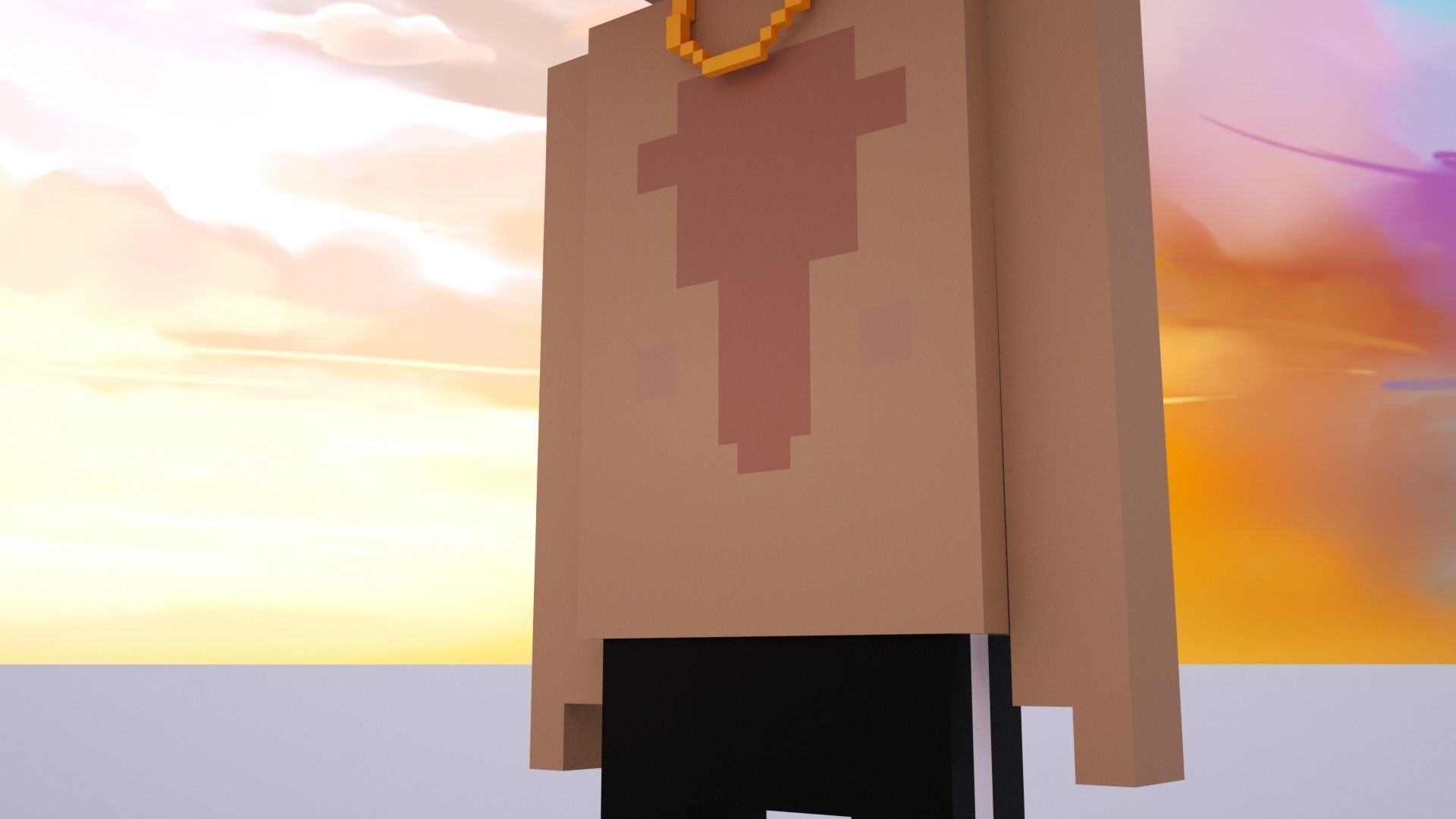 The world famous NFT Meebits Low-poly 3D model_1