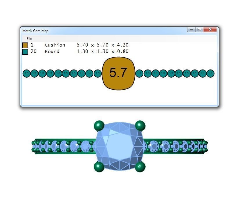 Ring132 gold engagement ring with cushion cut diamond 3D print model_6