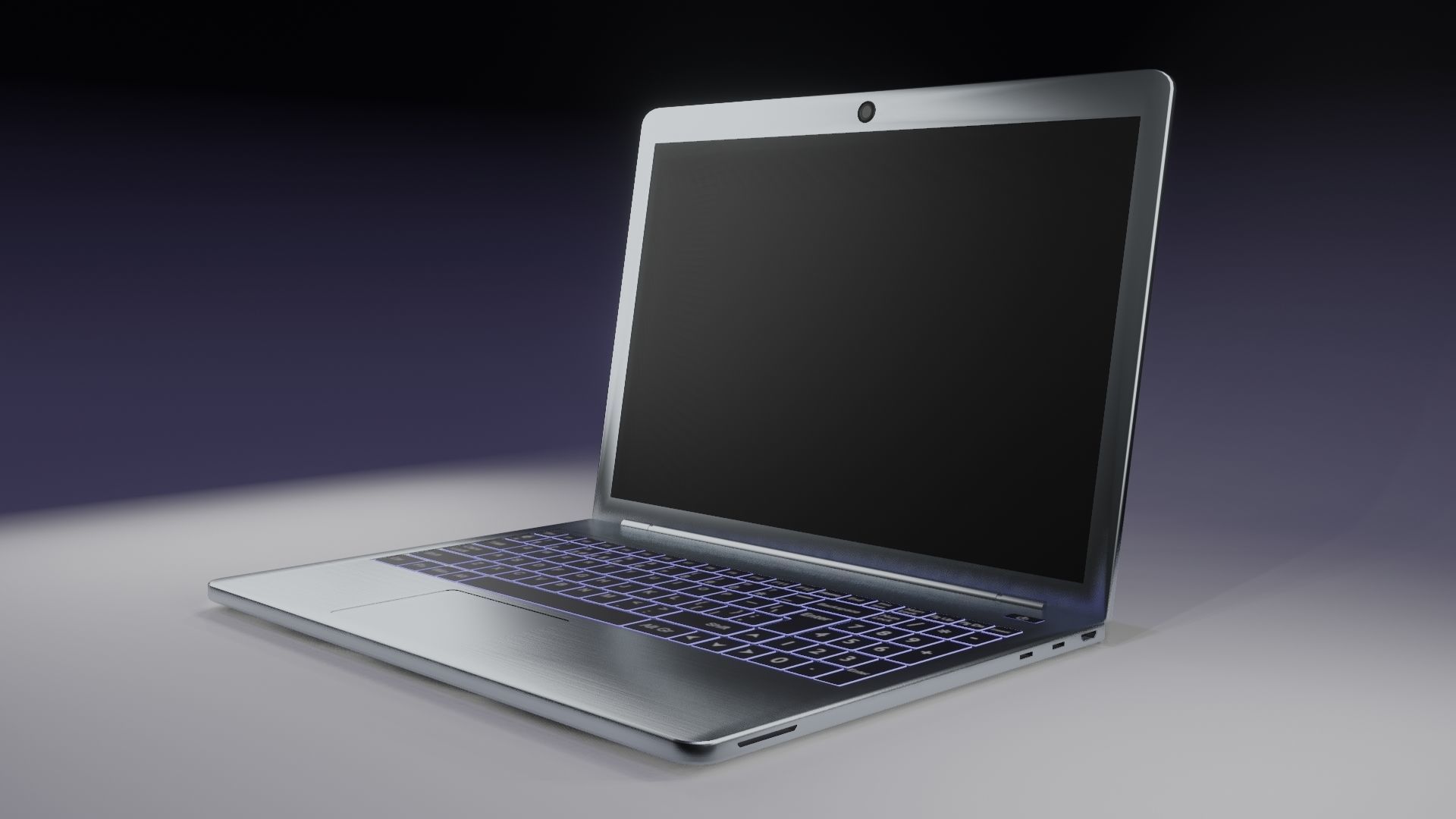 Laptop 3D model computer 3D model_1