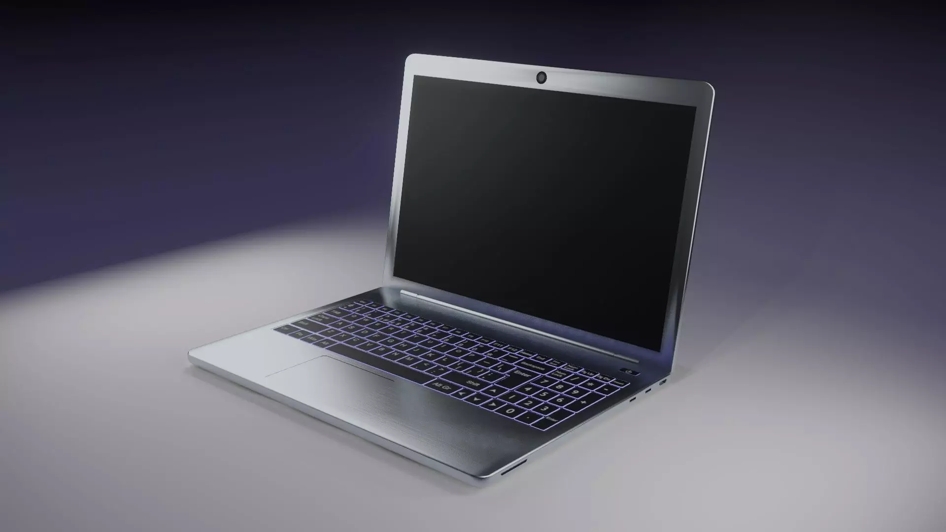Laptop 3D model computer 3D model_0