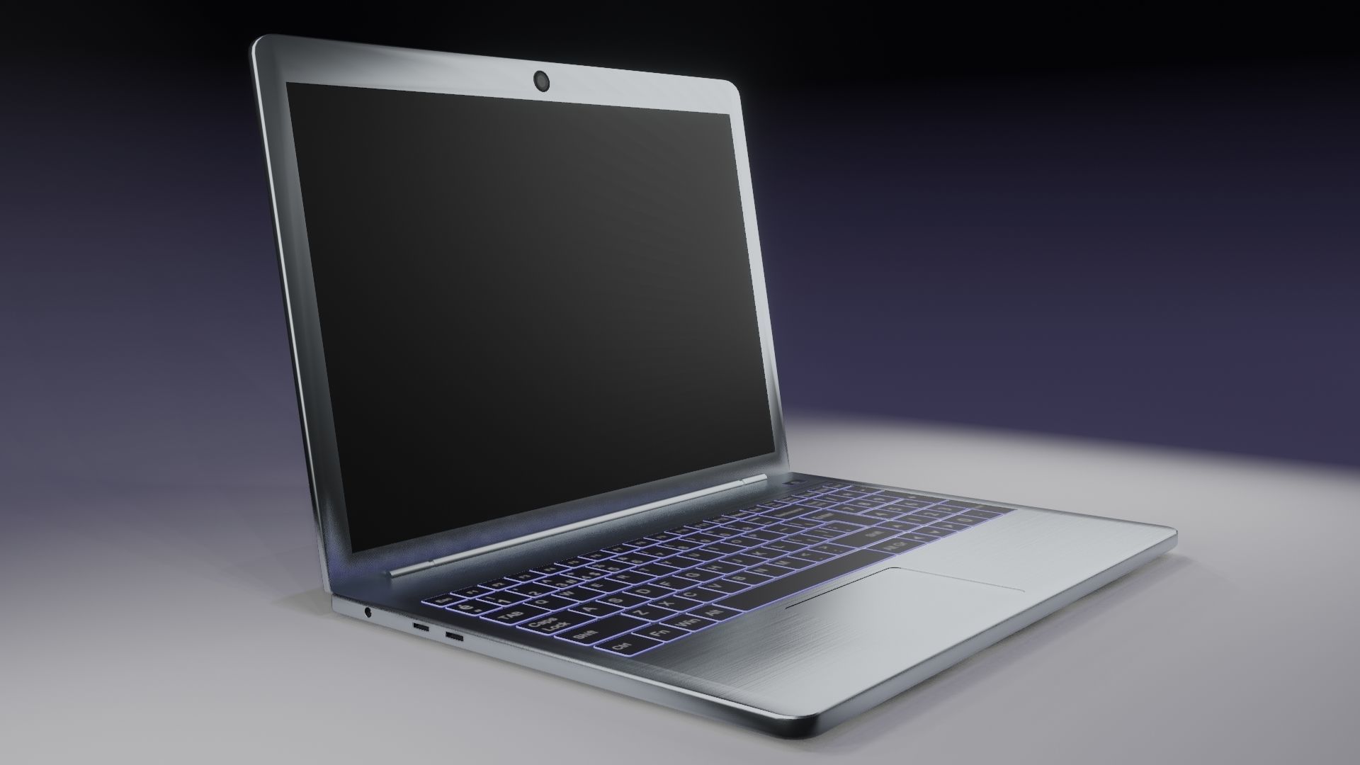 Laptop 3D model computer 3D model_3