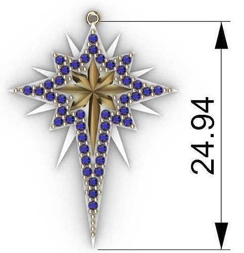 star pendant 3D print model