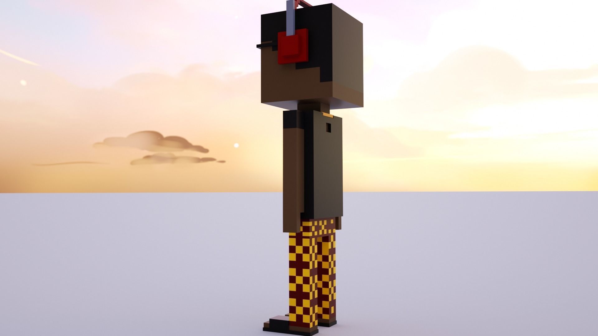 3D Meebits Pool 3D Low-poly 3D model_10