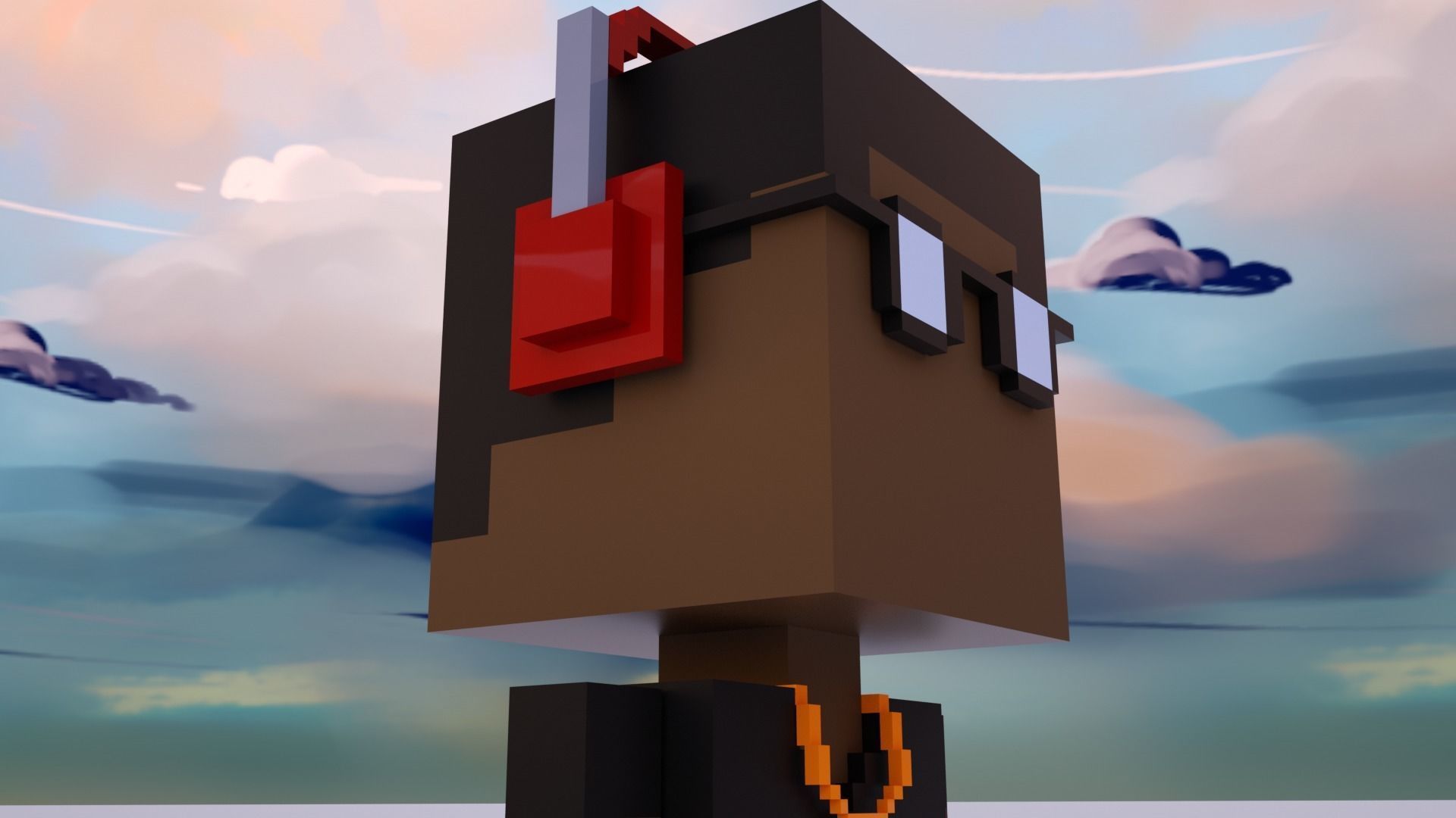 3D Meebits Pool 3D Low-poly 3D model_7