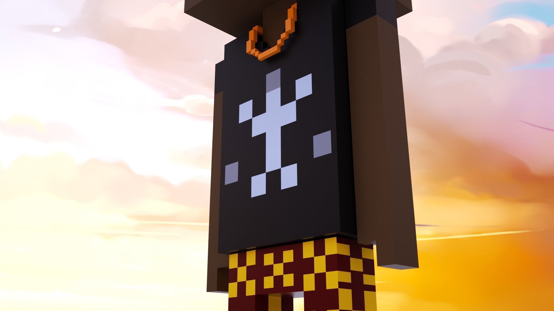 3D Meebits Pool 3D Low-poly 3D model_3