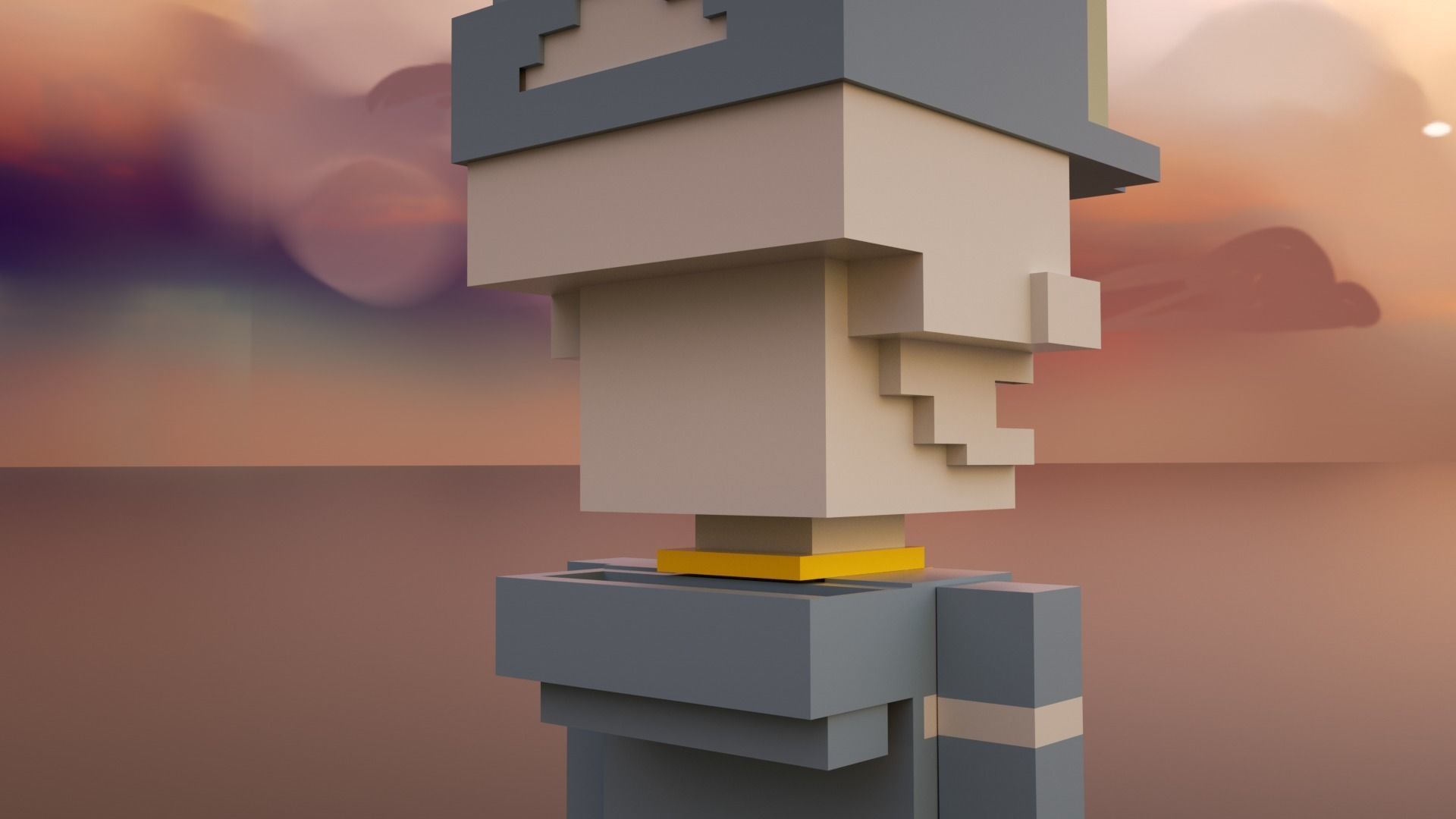 3D Meebits Jamy 3D Low-poly 3D model_16