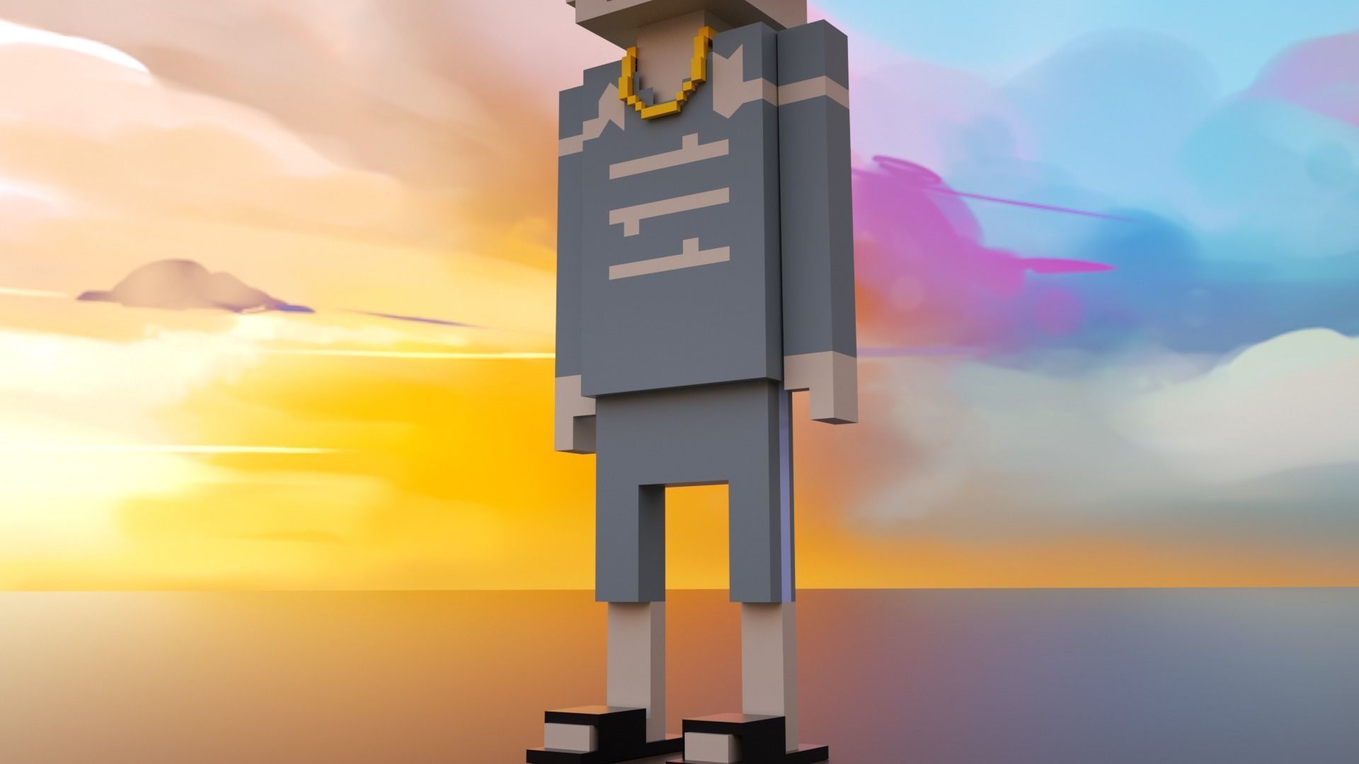 3D Meebits Jamy 3D Low-poly 3D model_8