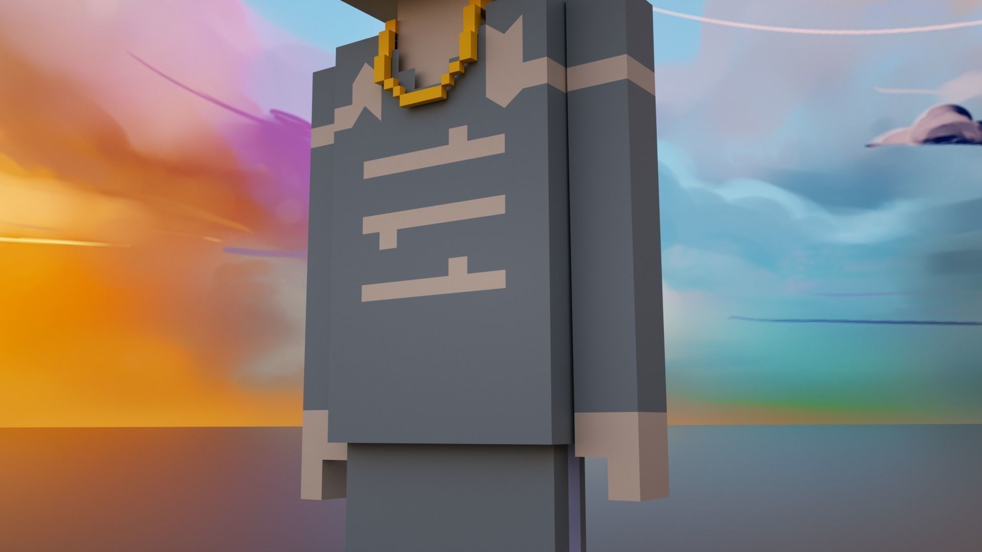 3D Meebits Jamy 3D Low-poly 3D model_6