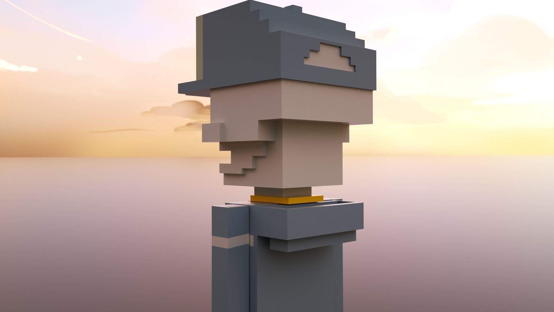 3D Meebits Jamy 3D Low-poly 3D model_13