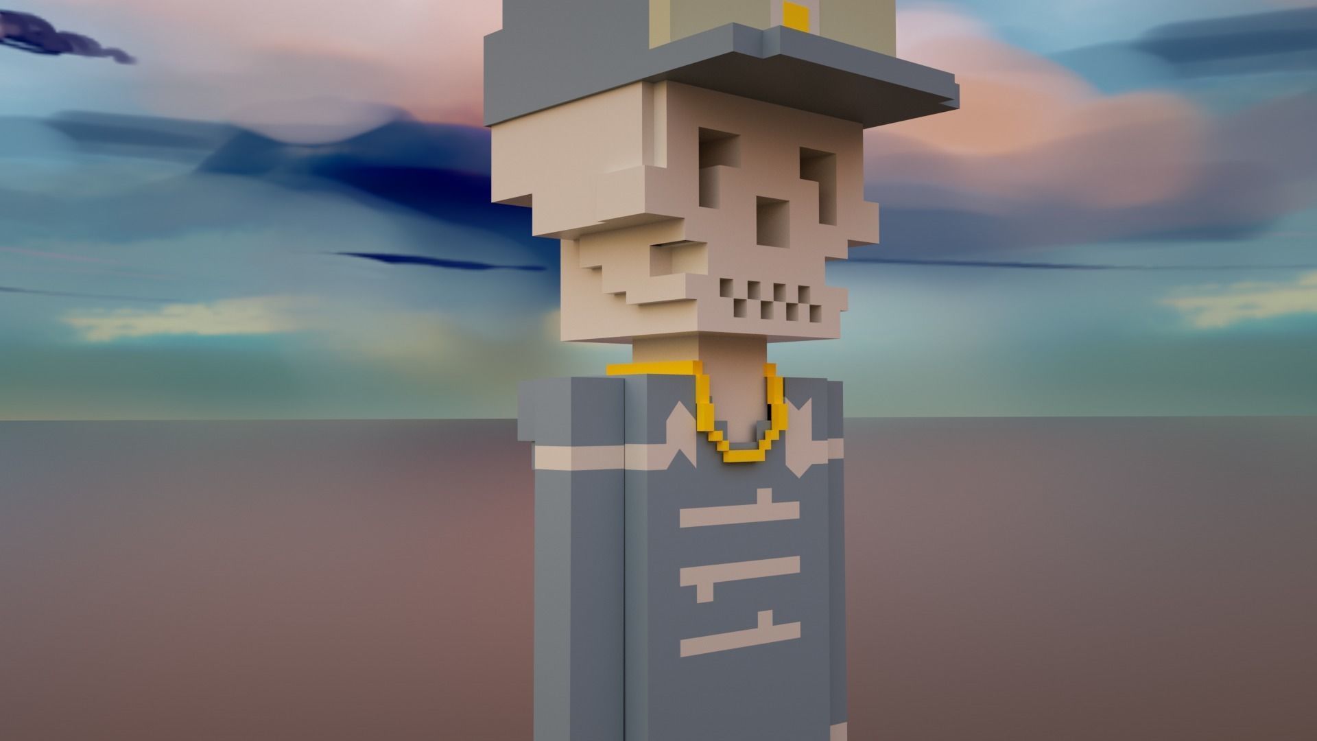 3D Meebits Jamy 3D Low-poly 3D model_1