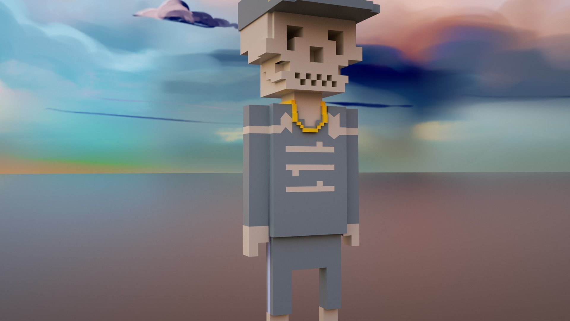 3D Meebits Jamy 3D Low-poly 3D model_4