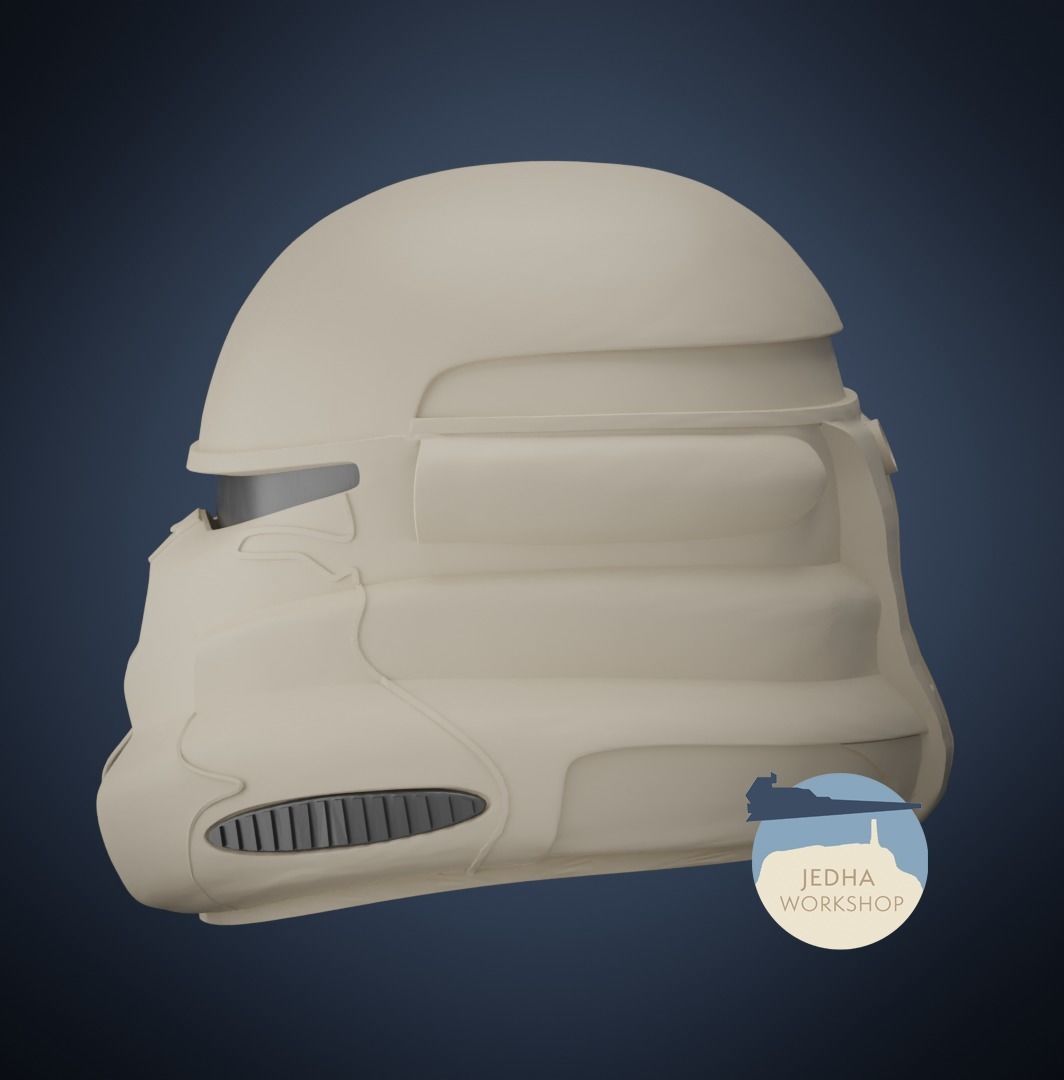 Star Wars Airborne Trooper Realistic Style 3D Helmet Files 3D print model_2