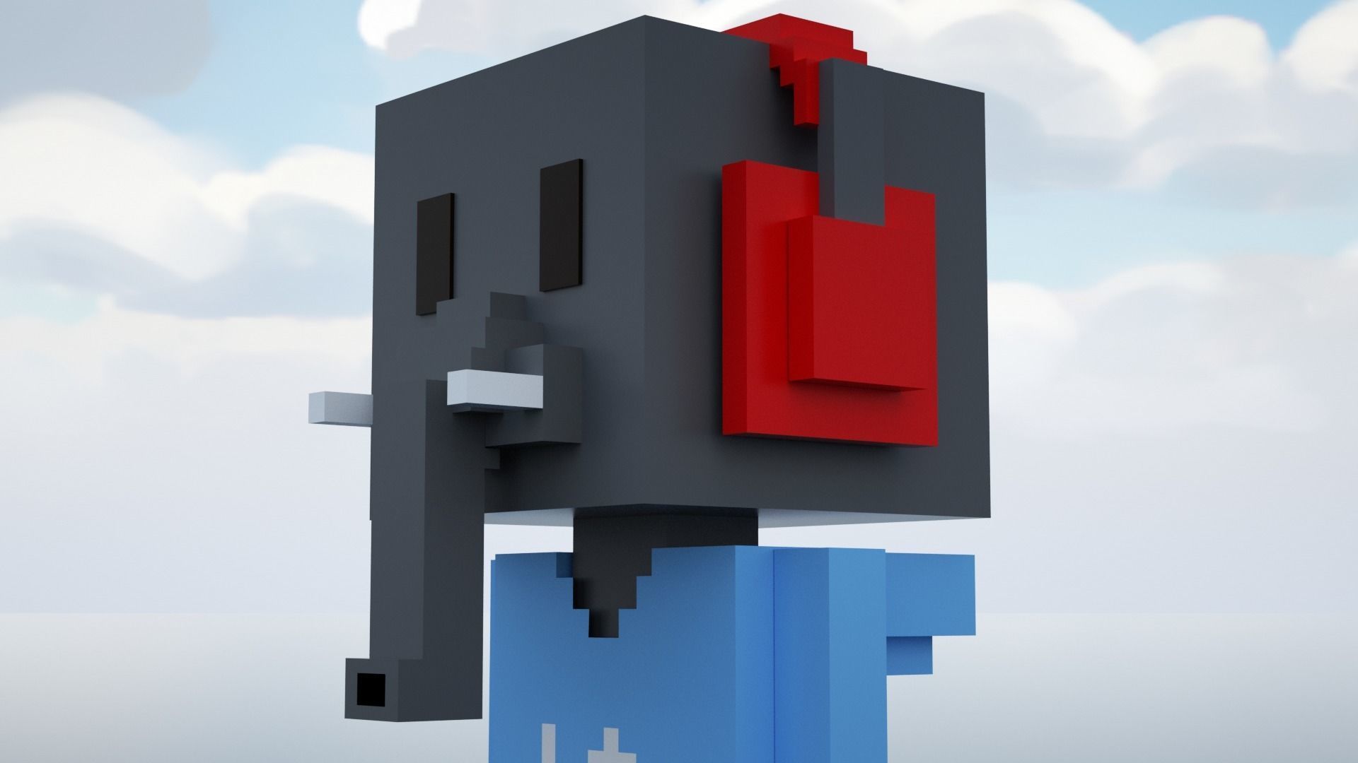 3D Meebits Fill 3D Low-poly 3D model_1