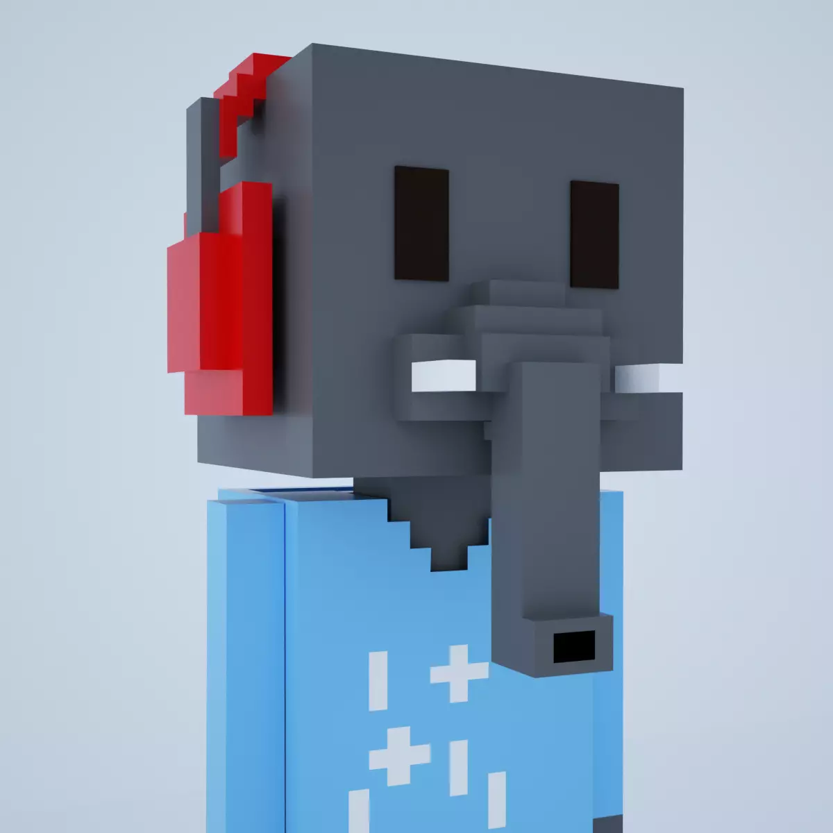 3D Meebits Fill 3D Low-poly 3D model_0