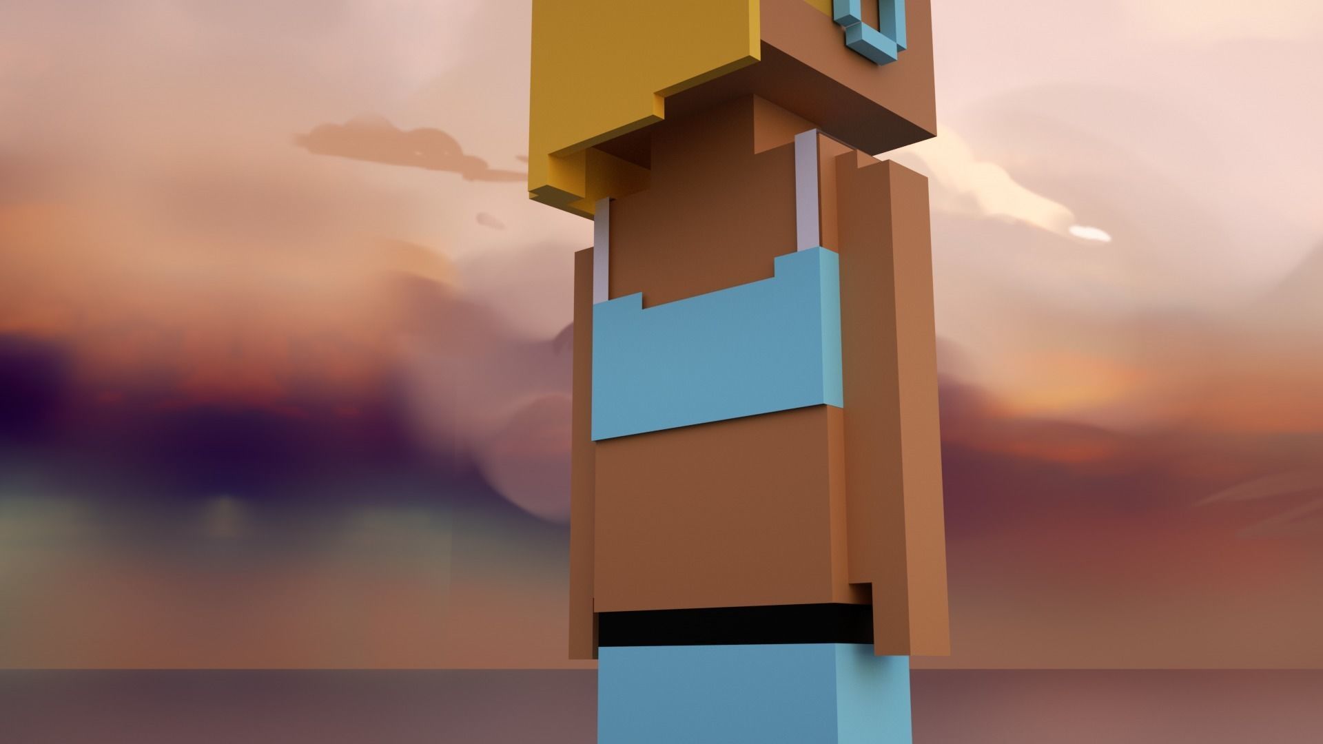 3D Meebits Silvia 3D Low-poly 3D model_8