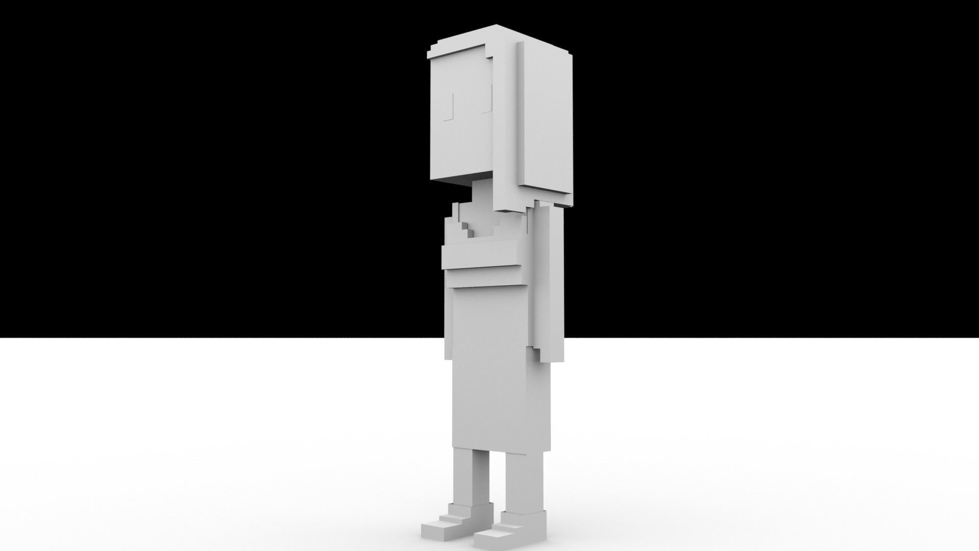 3D Meebits Silvia 3D Low-poly 3D model_13