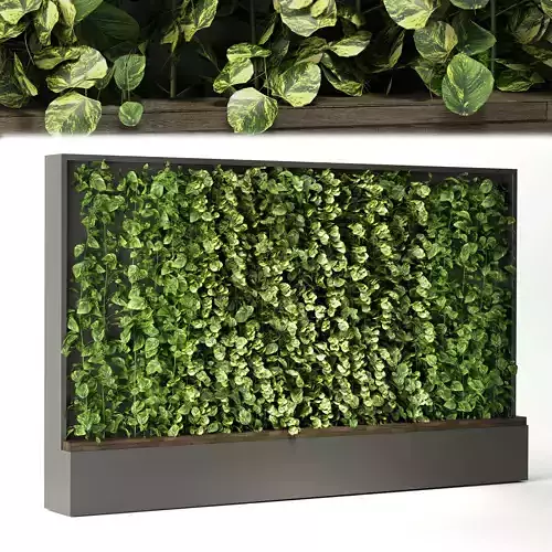 Green-wall wall covered in flowers