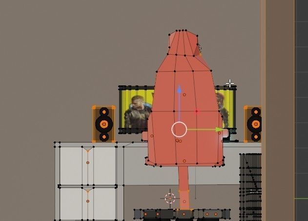 gaming kit set pc gaming chair gaming monitor set Low-poly 3D model_4