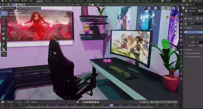 isometric gaming room