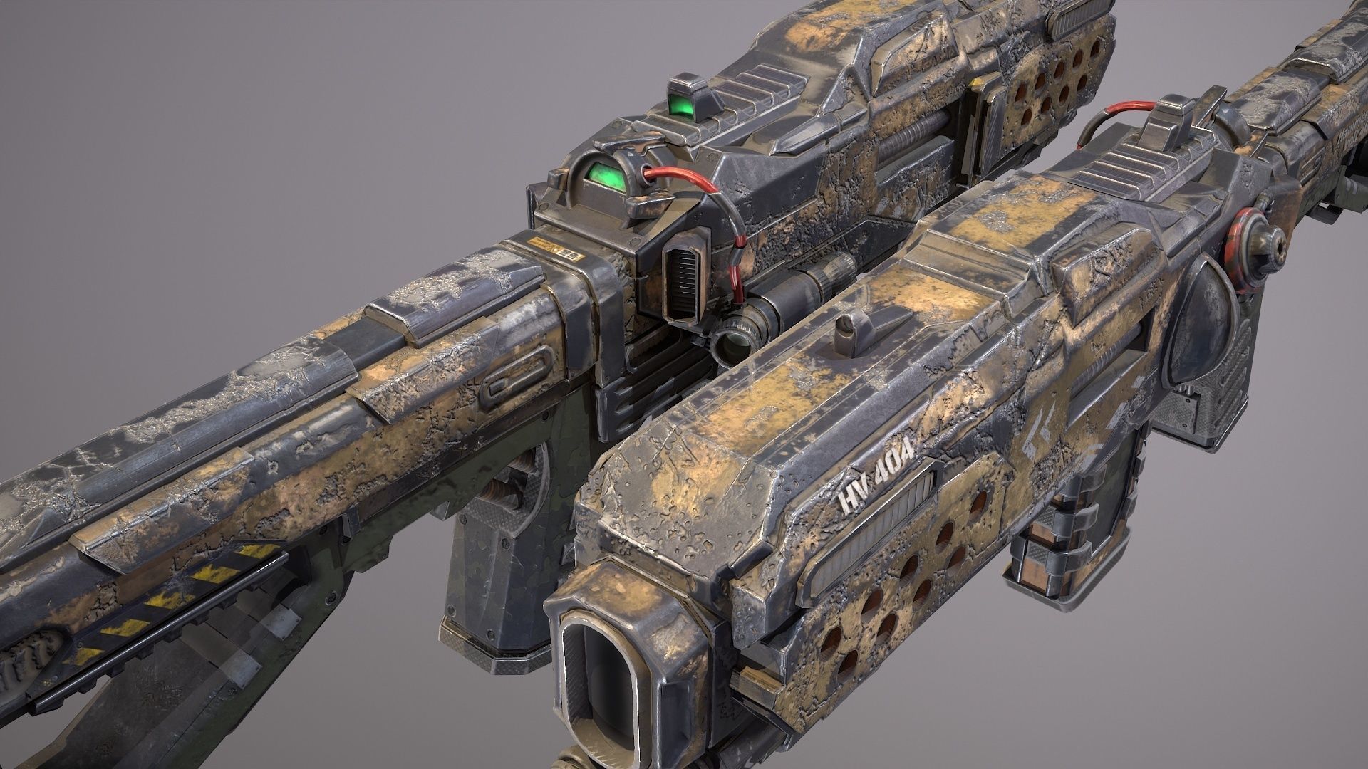 Hammervolt Rifle Low-poly 3D model_29