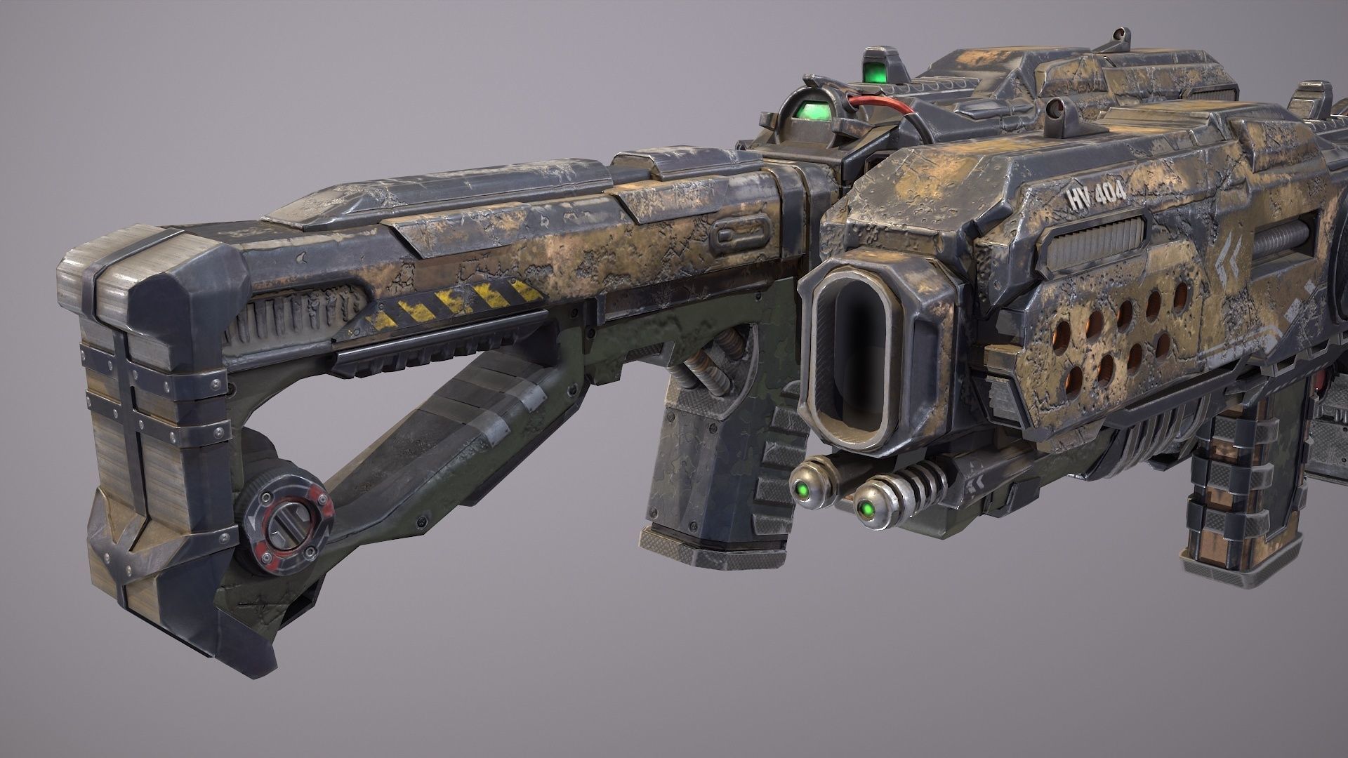 Hammervolt Rifle Low-poly 3D model_28