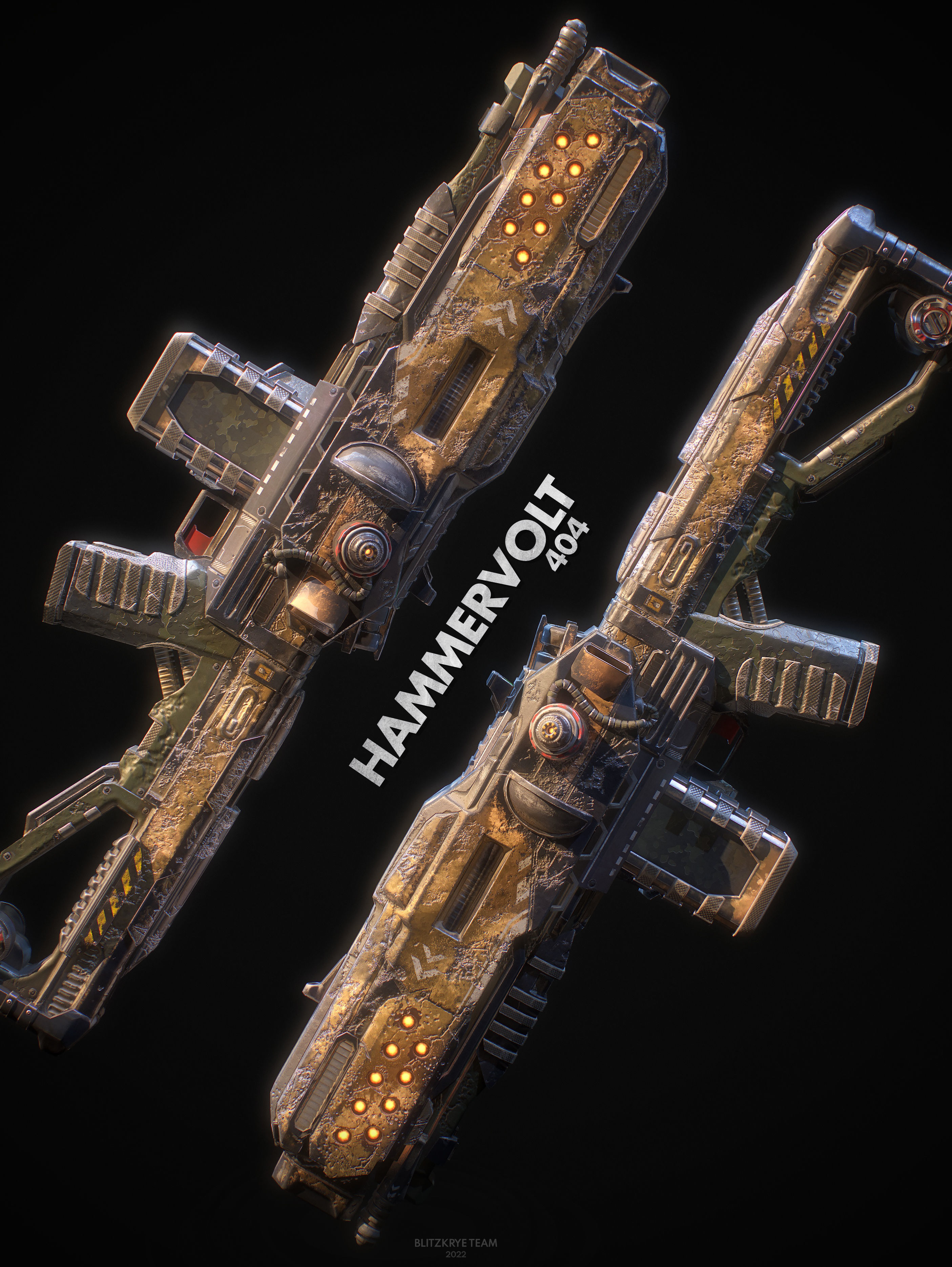 Hammervolt Rifle Low-poly 3D model_3