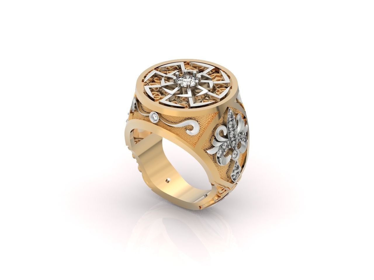 big ring with patterns 3D print model_16
