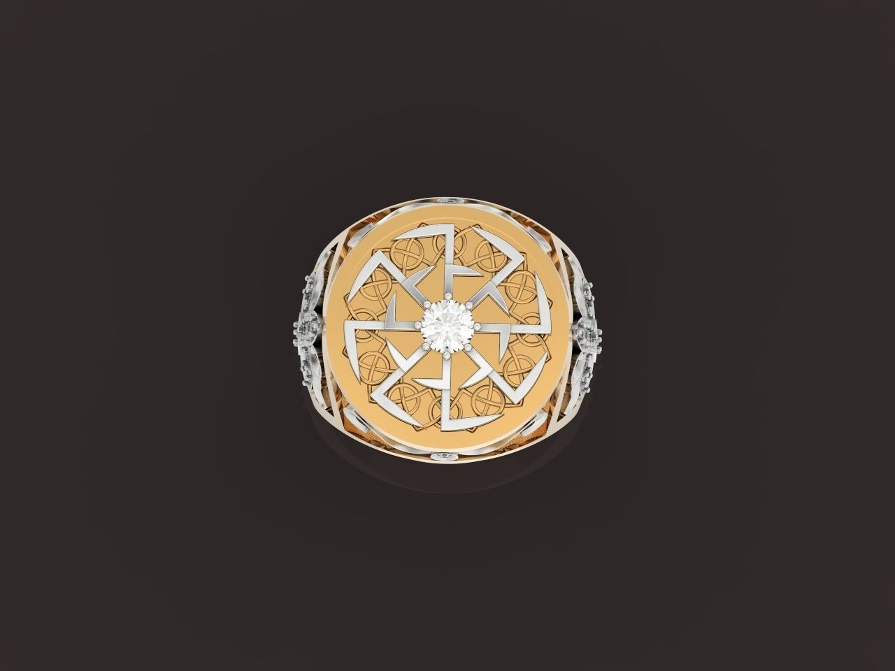 big ring with patterns 3D print model_8