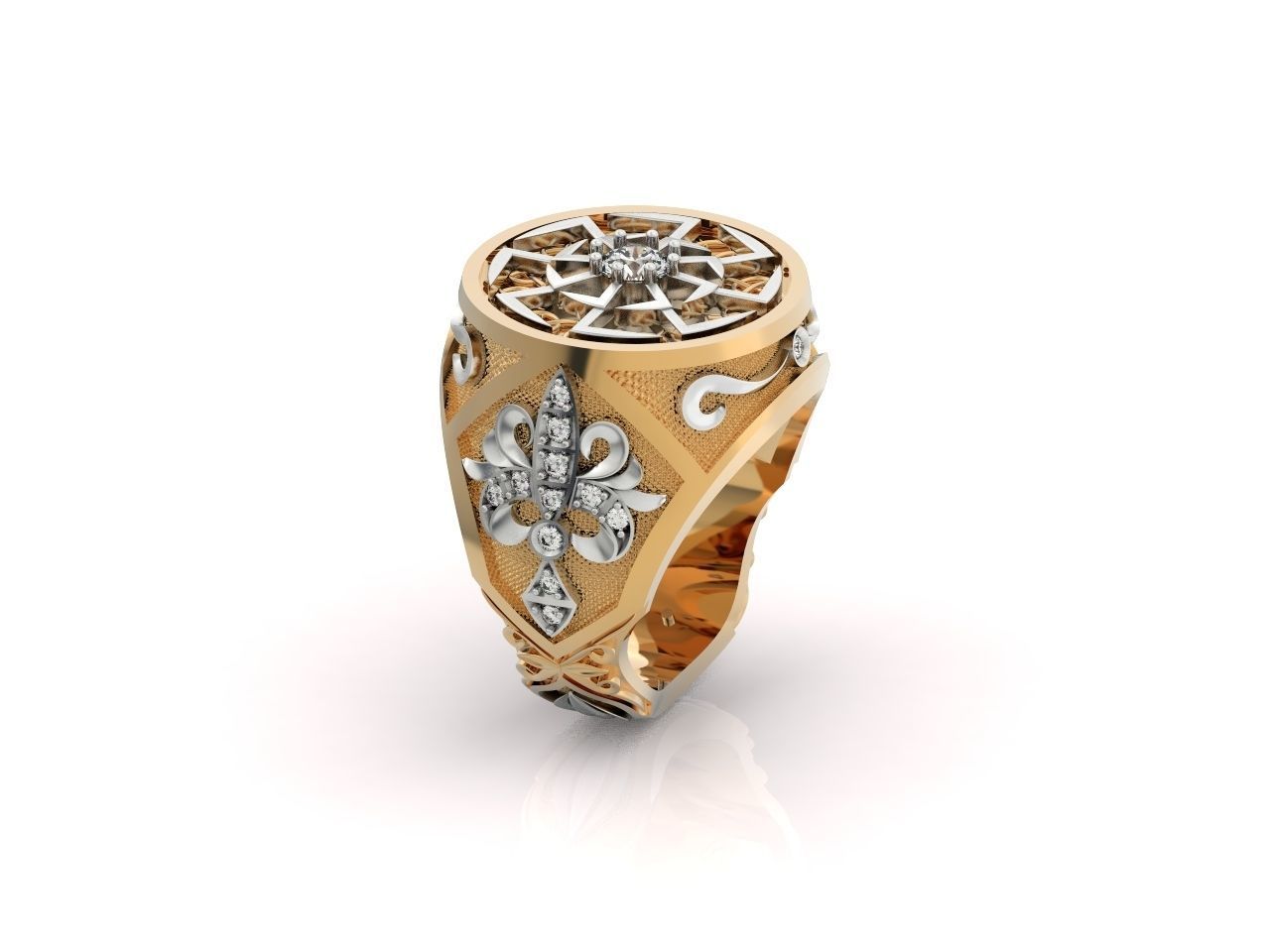 big ring with patterns 3D print model_13