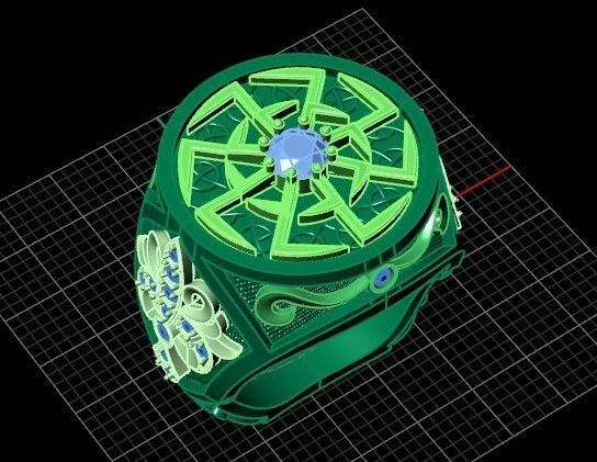 big ring with patterns 3D print model_34