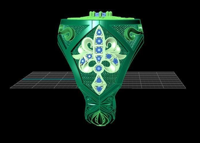 big ring with patterns 3D print model_32