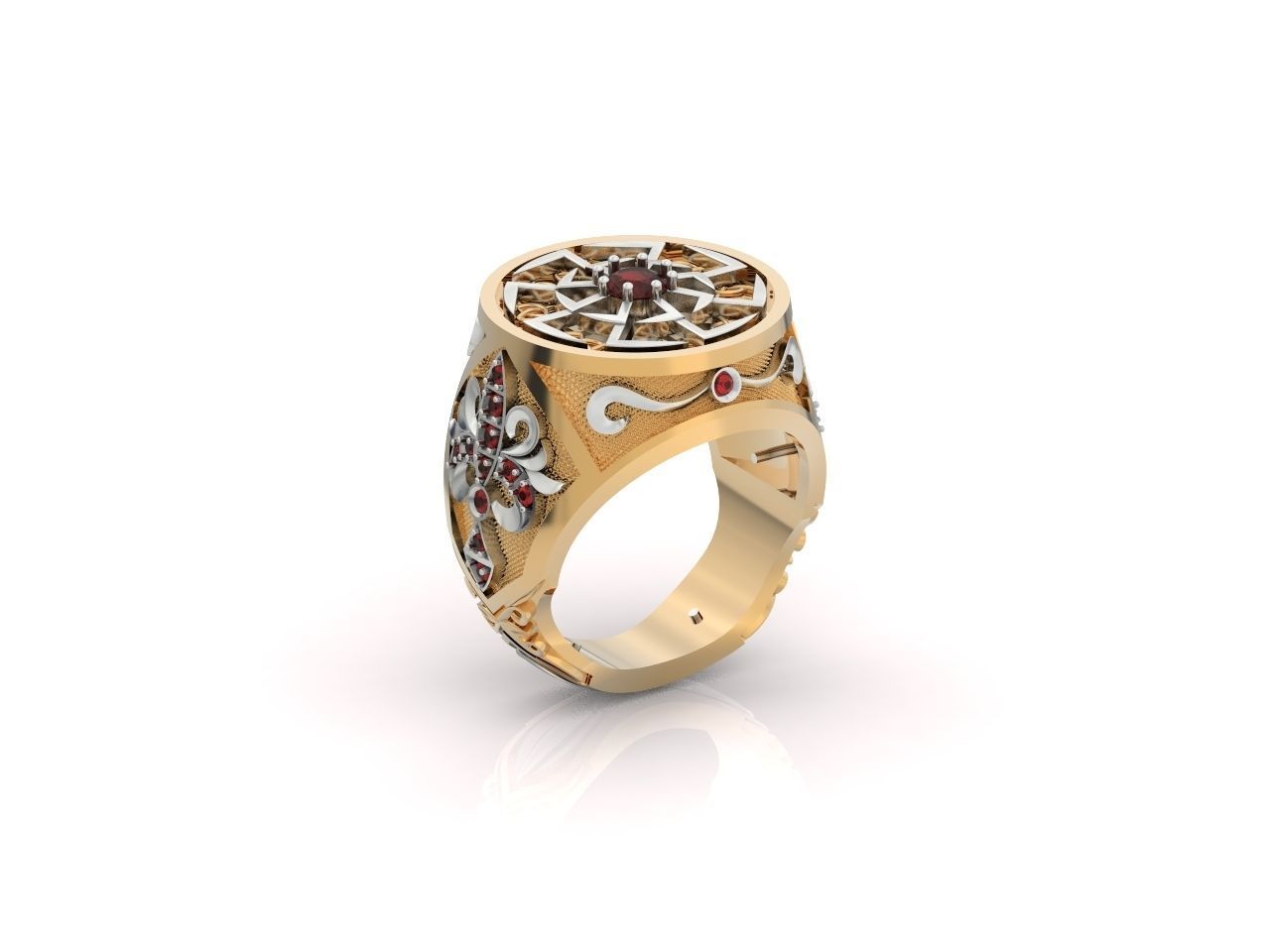 big ring with patterns 3D print model_20