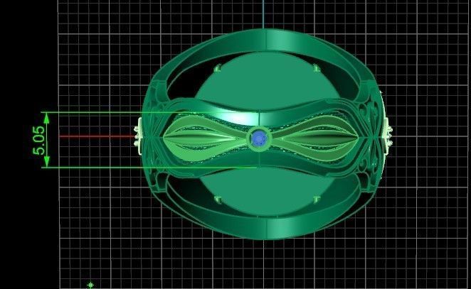 big ring with patterns 3D print model_29