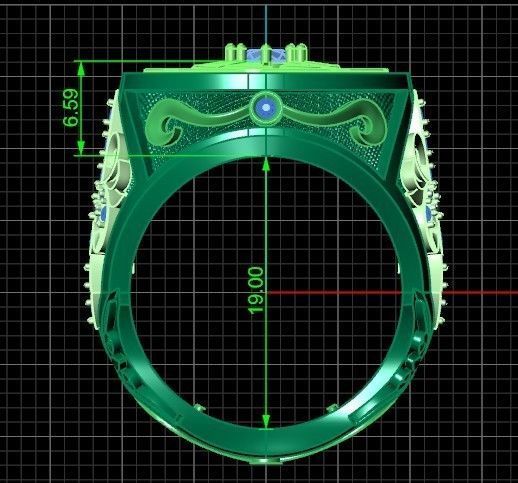 big ring with patterns 3D print model_28