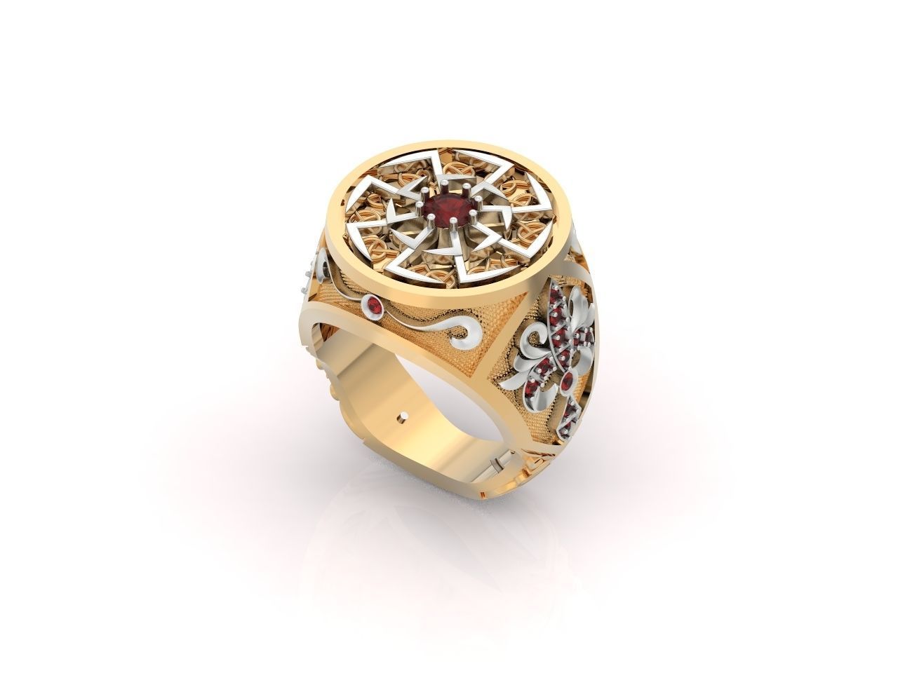 big ring with patterns 3D print model_19