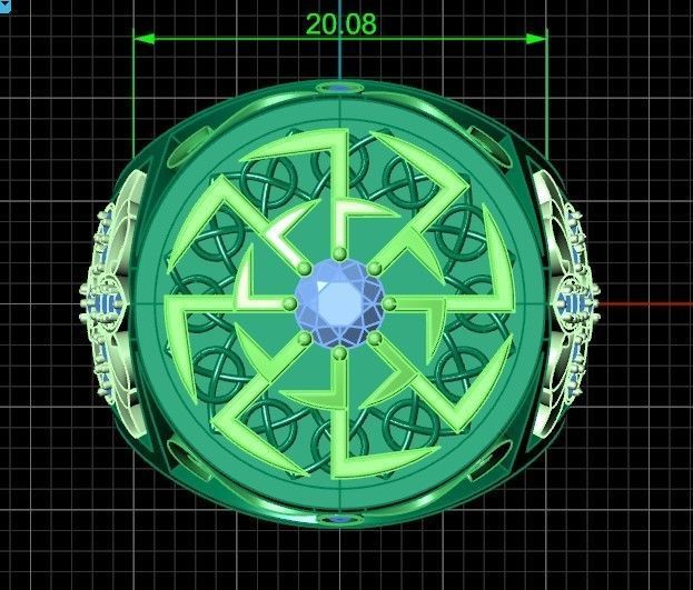 big ring with patterns 3D print model_25