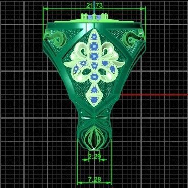 big ring with patterns 3D print model_26