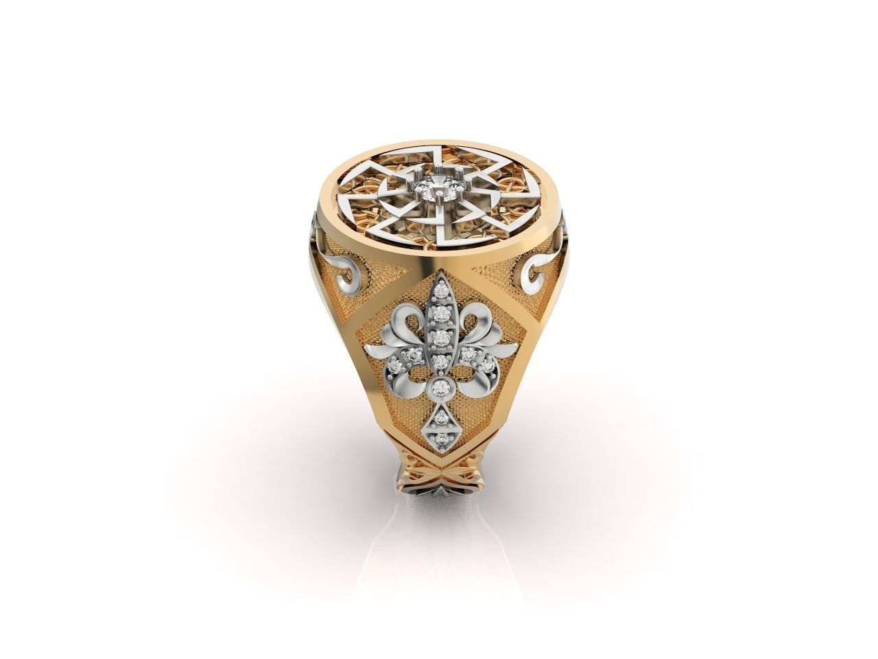 big ring with patterns 3D print model_14