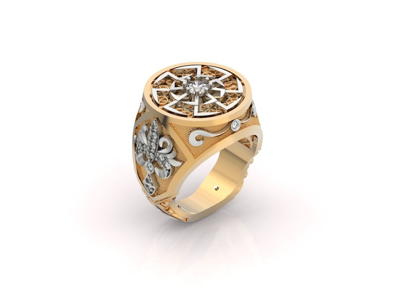 big ring with patterns 3D print model_15