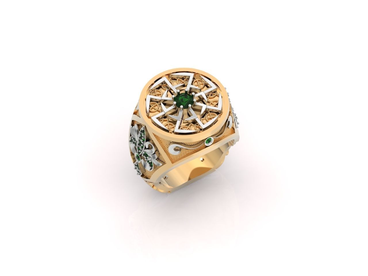 big ring with patterns 3D print model_21