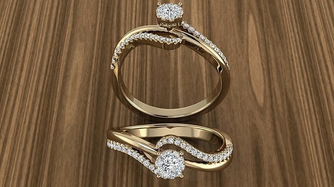 Diamond Jewelry Ring 3D print model