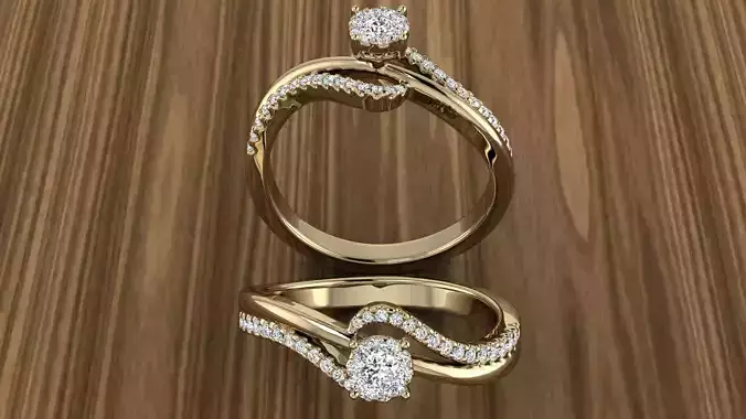 Diamond Jewelry Ring 3D print model