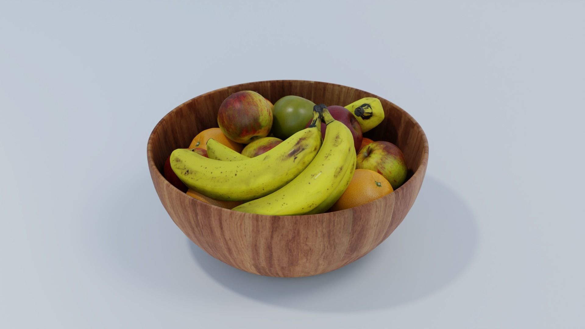  Fruit bowl apples bananas and oranges 3D model_7