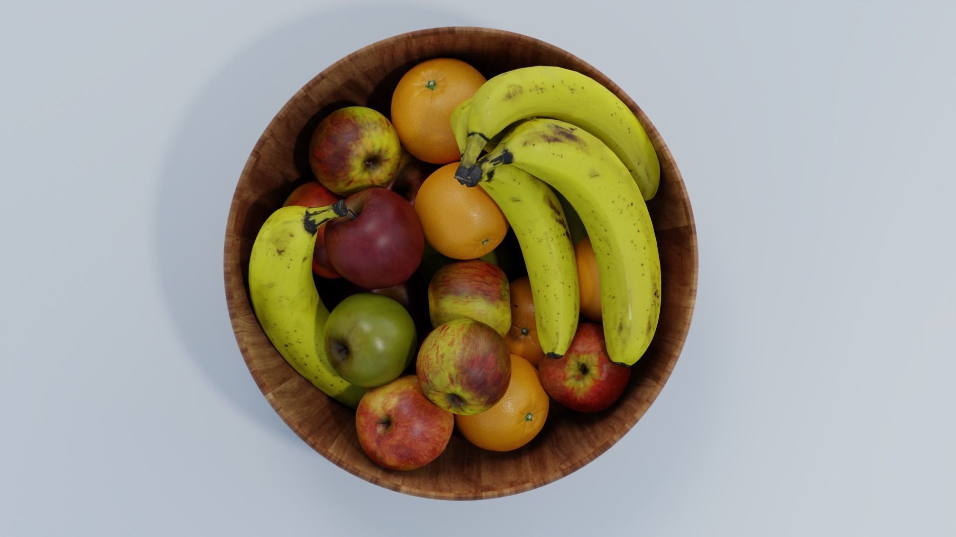  Fruit bowl apples bananas and oranges 3D model_9