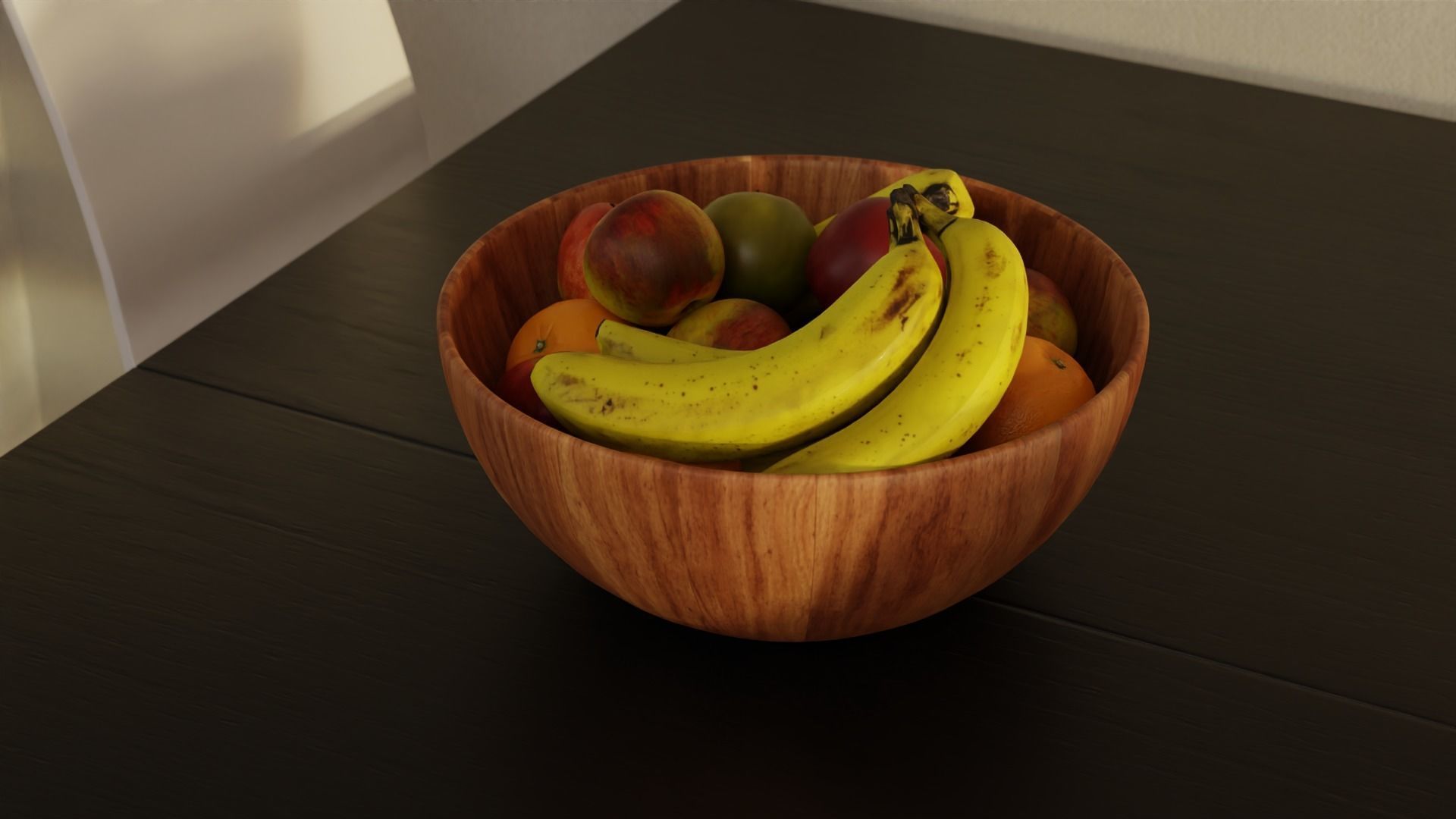  Fruit bowl apples bananas and oranges 3D model_3