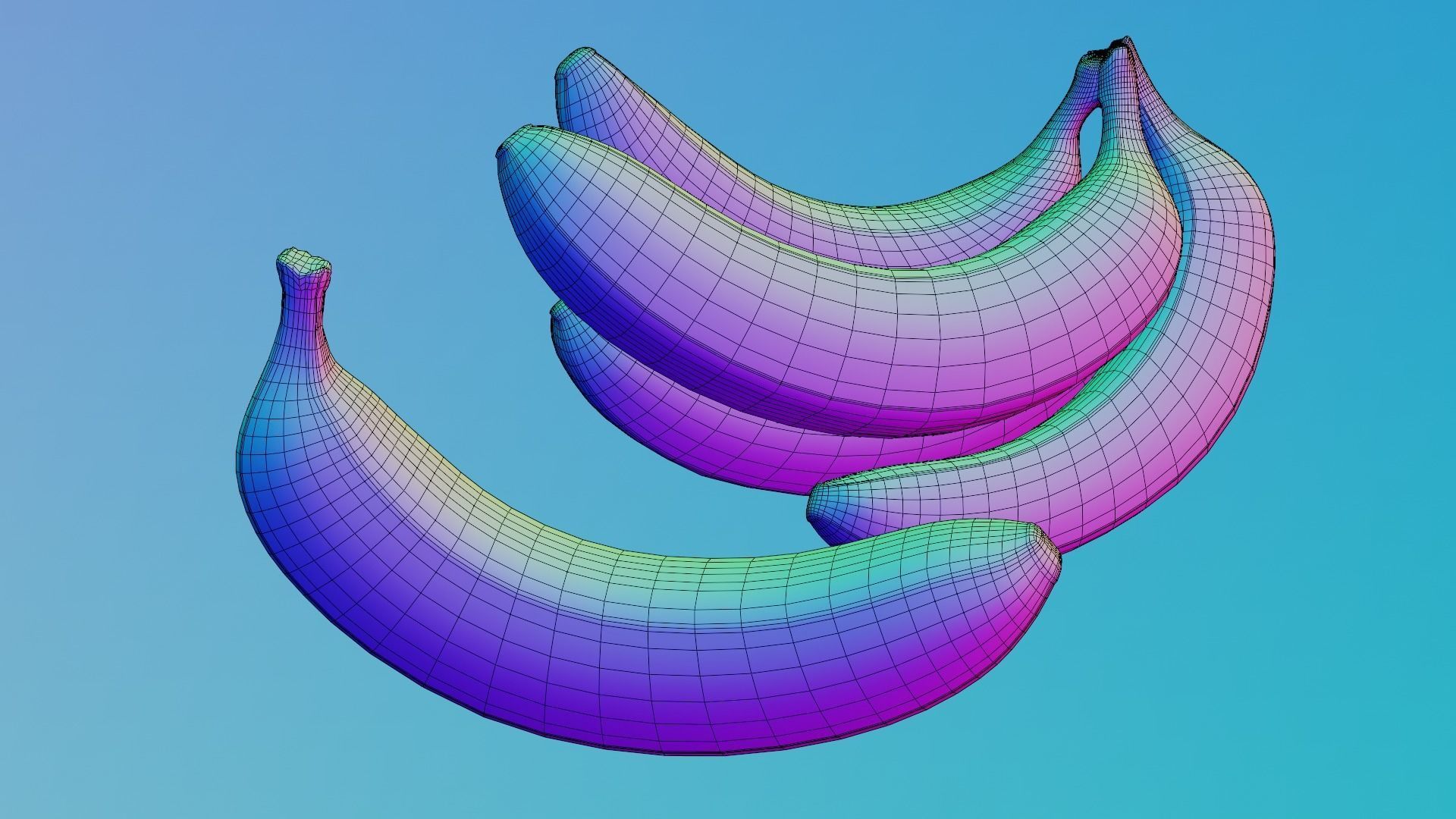  Fruit bowl apples bananas and oranges 3D model_16
