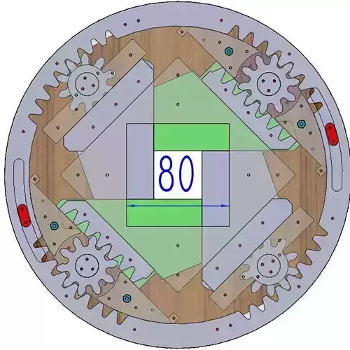 SL4BLSH80A Laser Cut Sliding Iris Diaphragm mechanical shutter 3D print model