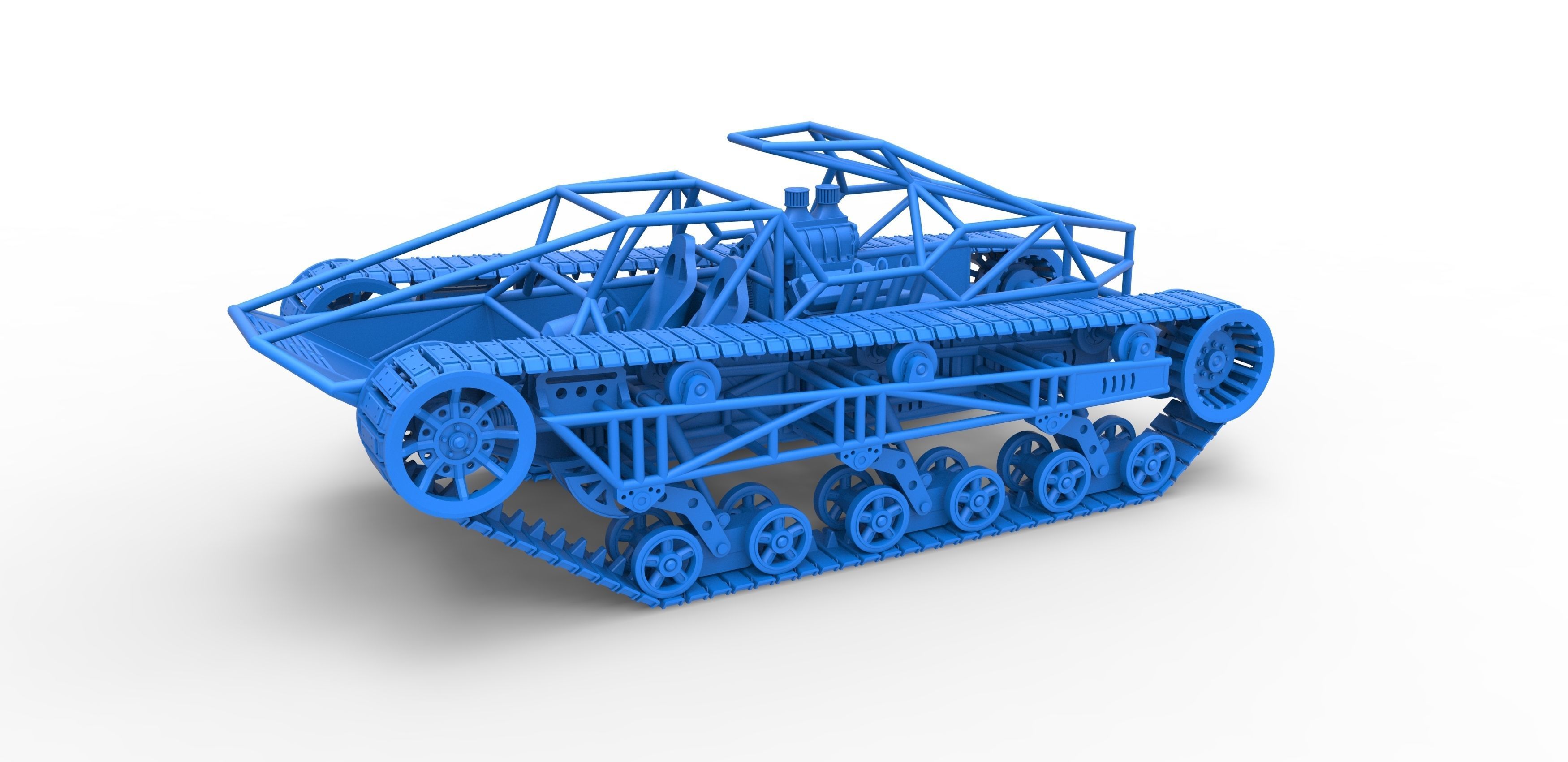 Tracked vehicle Scale 1 to 25 3D print model_14