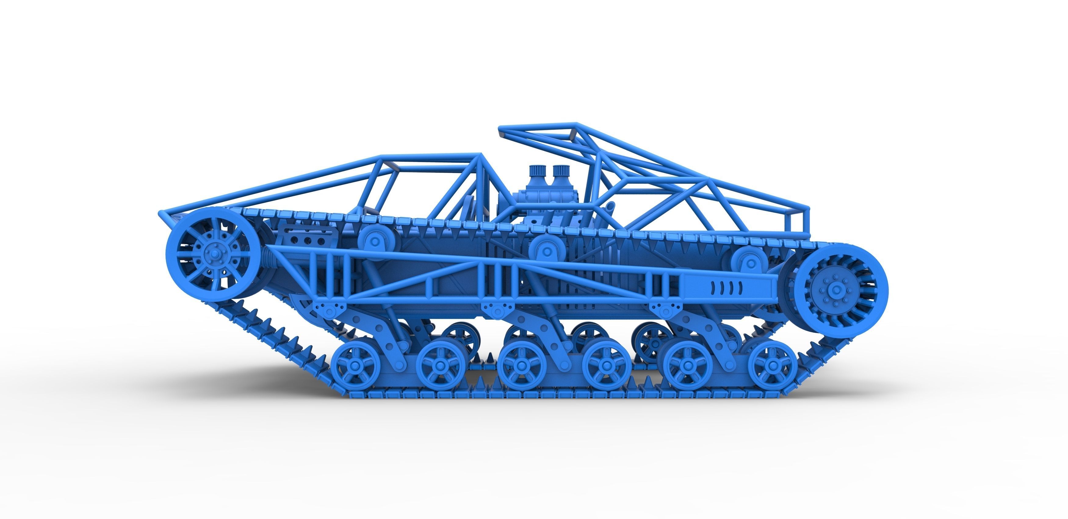 Tracked vehicle Scale 1 to 25 3D print model_20