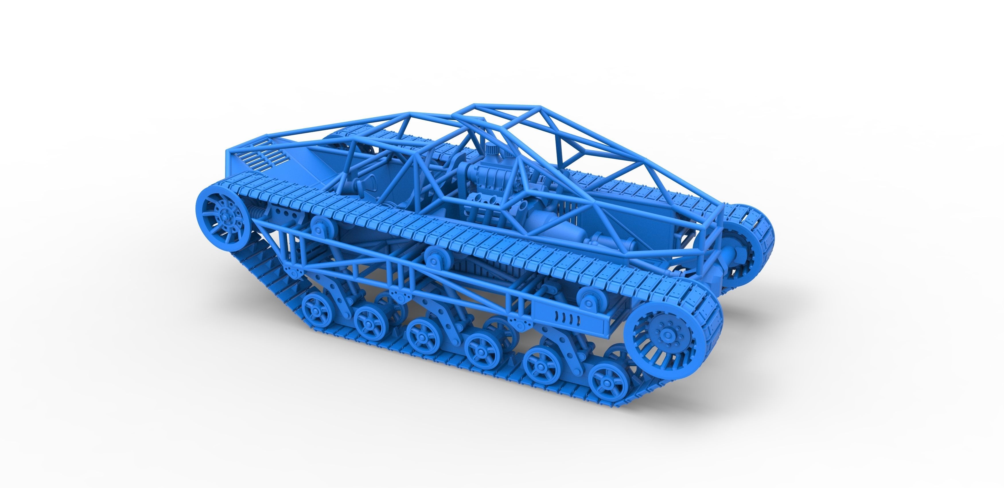 Tracked vehicle Scale 1 to 25 3D print model_23